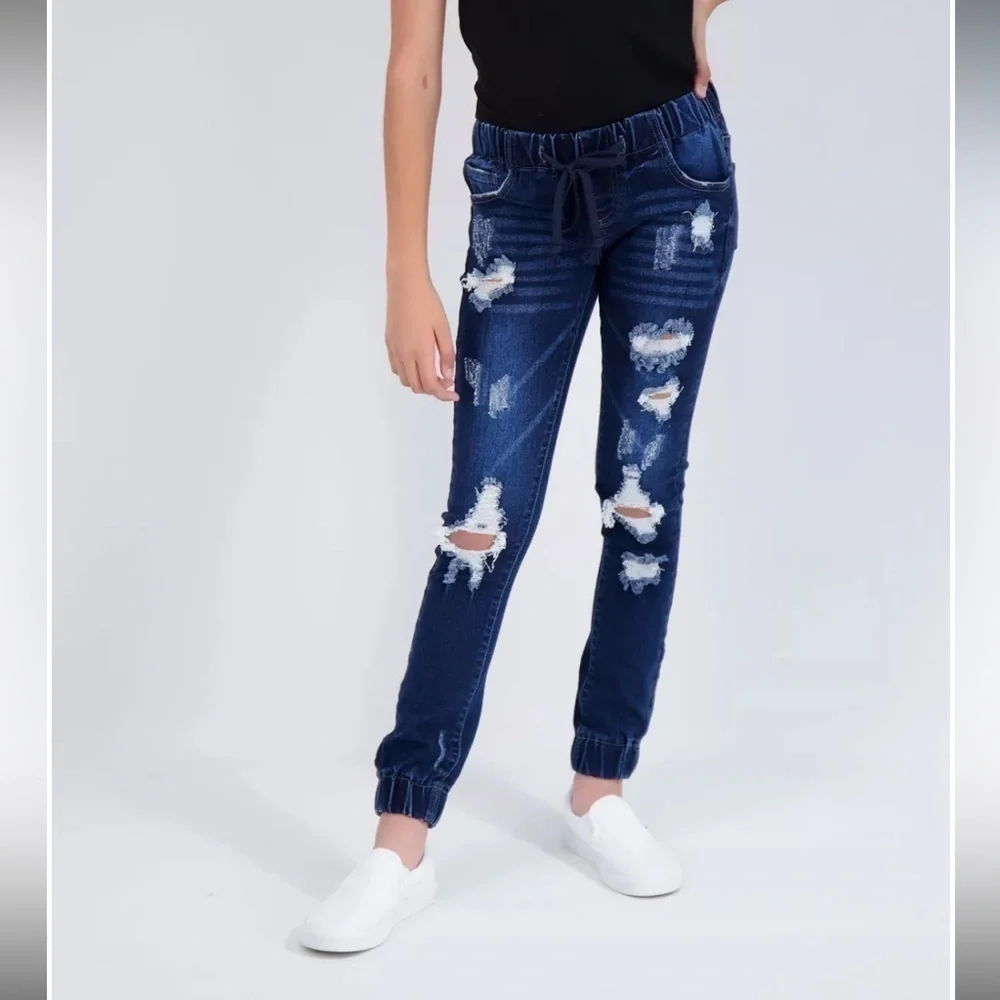 GOGO JEANS Big Girls Elastic Waistband Joggers, jeans pants size 10